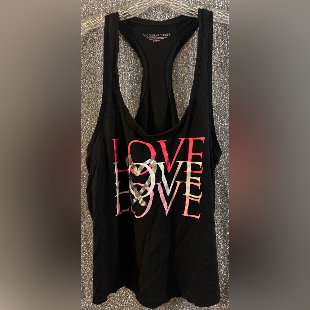 Victoria's Secret LOVE print tank size M Cropped